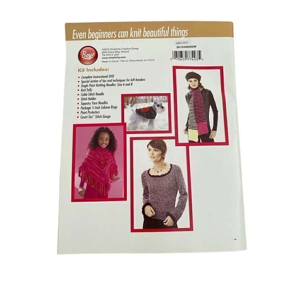 Knitting For Beginners Magazine And Tutorial DVD Diy Craft Projects
